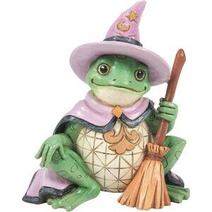 Jim Shore Heartwood Creek Halloween Collection Frog Dressed as a Witch NIB